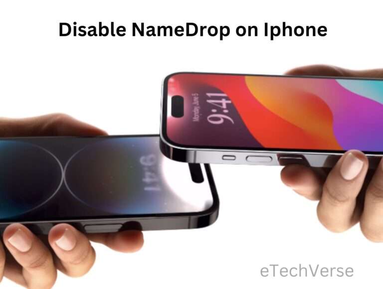 Disable NameDrop on Iphone